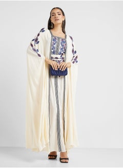 hayas closet Embroidered Neck Cape Sleeve Moroccan Dress  - Image 4