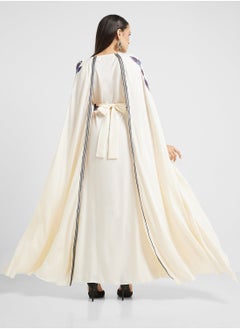 hayas closet Embroidered Neck Cape Sleeve Moroccan Dress  - Image 2