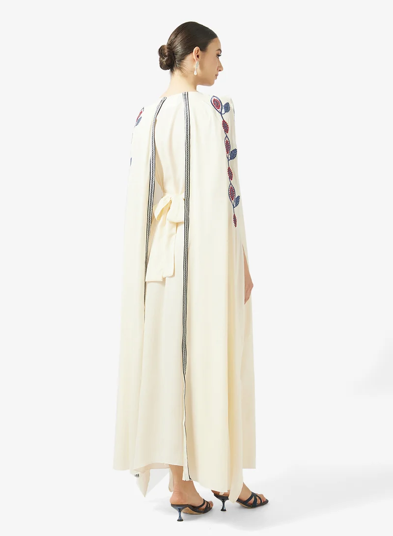 hayas closet Embroidered Ivory Dress
