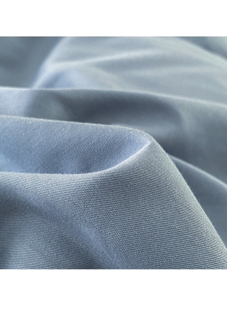 AROAQ Bed Cover Set, Soft Luxurious Pure Bedsheet Set, Long-staple Cotton Simple Solid Color Bed Sheet Quilt Cover Bedding Twill Cotton Set,( mountain gray, 2.0m bed sheet four-piece set)  - Image 3
