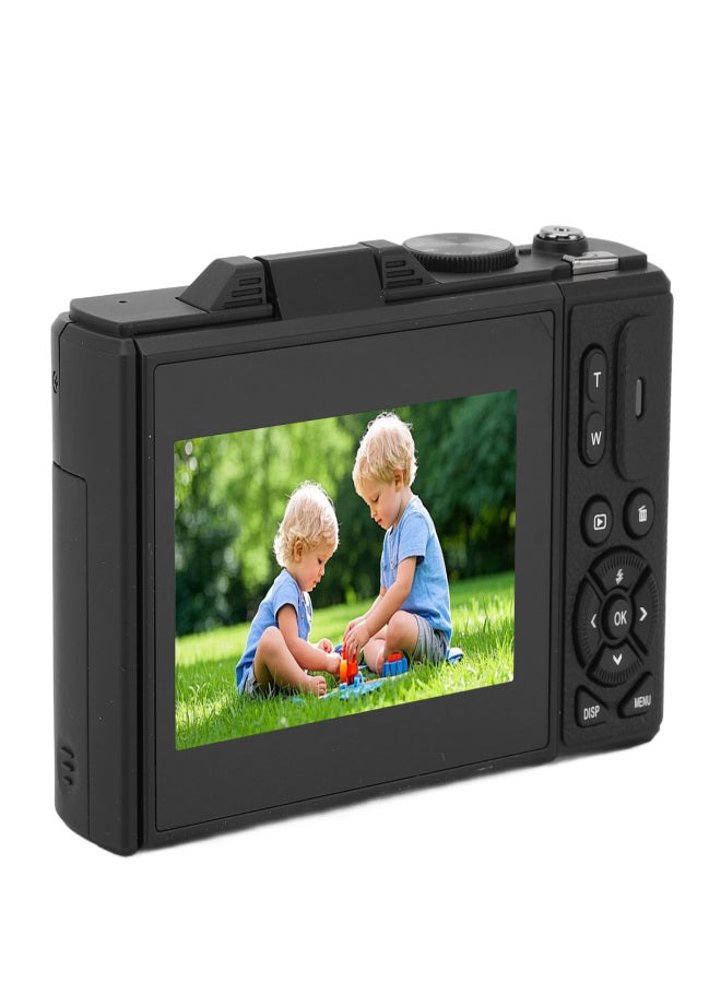 5K Digital Camera 75MP HD 18X Digital Zoom Autofocus Retro Mirrorless Camera with 3 Inch Screen for Travel Photography Black - Image 2