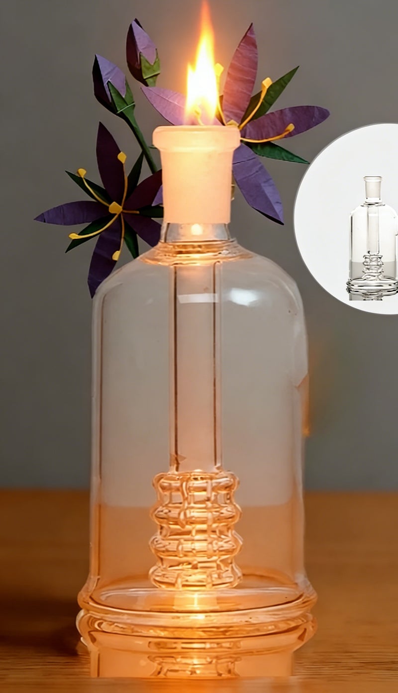 مزهرية زجاجية مقاومة للحرارة لتزيين المنزل