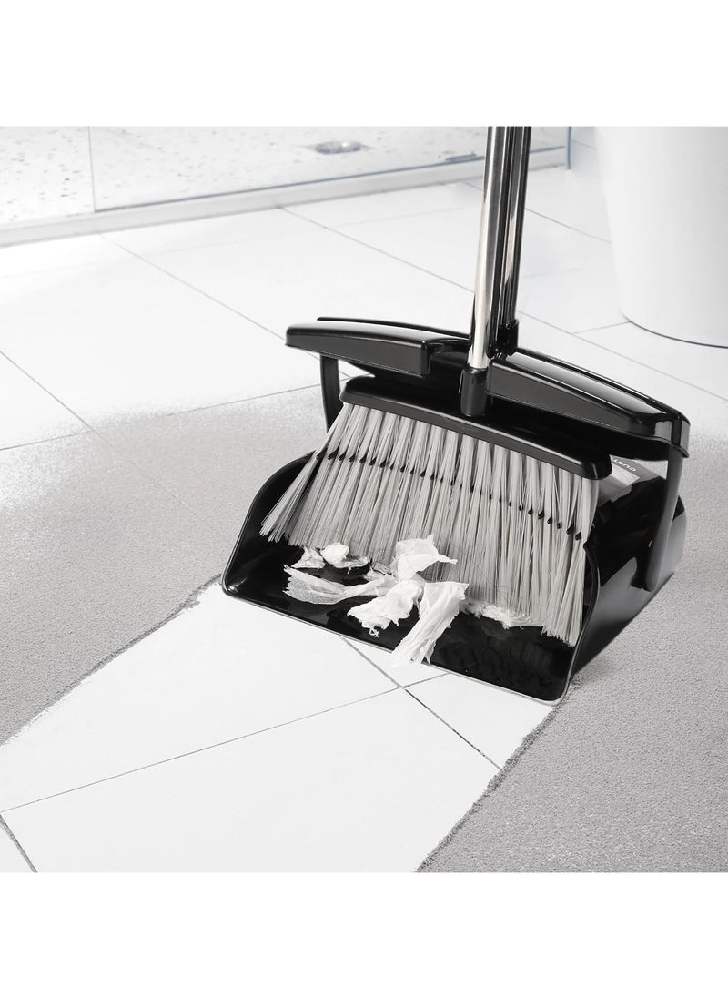 Zashe Broom and Dustpan Set with Lid – Upright Long-Handle Dustpan for Home & Apartment  - Image 2