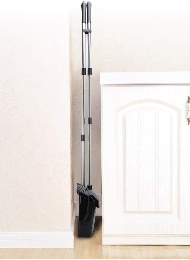 Zashe - Broom and Dustpan Set with Lid – Upright Long-Handle Dustpan for Home & Apartment - Image 1
