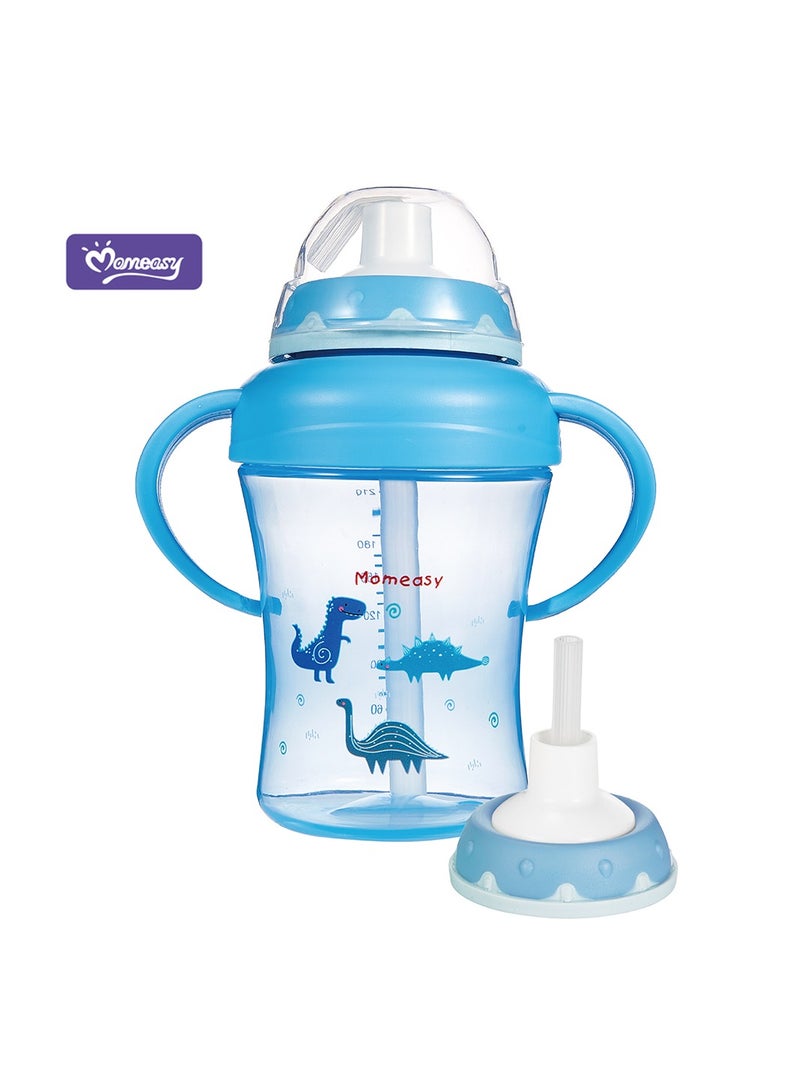 Momeasy Baby Training Cup with Handles and Soft Straws for Infants and Toddlers -210ml/7oz Capacity