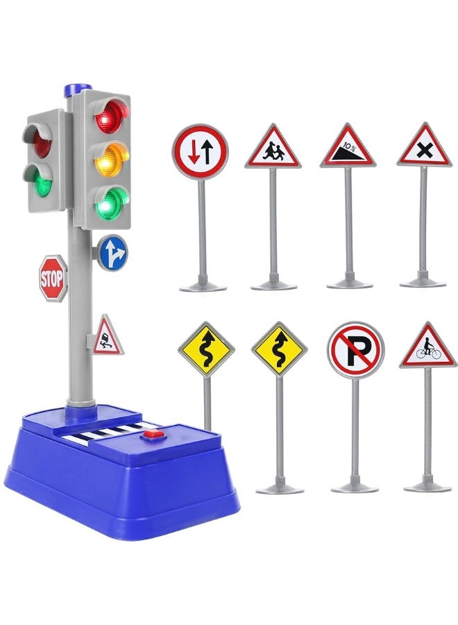 Kiddie Play Traffic Signs and Crosswalk Light Signal Toys for Kids (12pcs) - Image 3