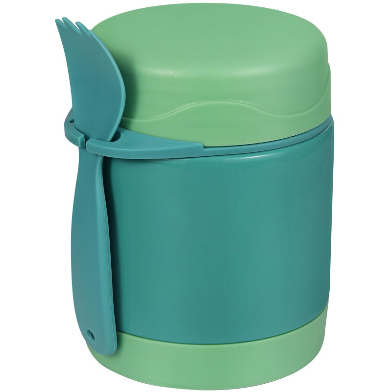 10oz Soup Thermo for Hot Food KidsLunch Thermo Kids Food Jar with Spoon Hot Insulated Food ContainersLeak Proof Stainless Steel Wide Mouth Lunch Food Thermo Jar for SchoolGreen