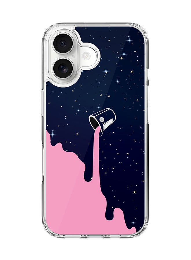 Stylizedd Classic Clear MagSafe Case for iPhone 17 , Hybrid Soft Case Flexible Edges Anti Drop TPU PC Gel Thin Transparent Cover [ Designed for iPhone 17 ] - Berry Milky Way