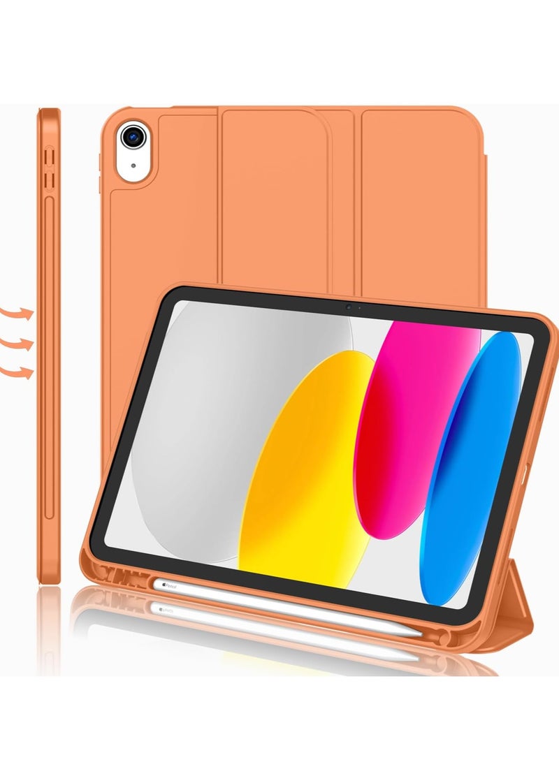 MIGOFAST Compatible with iPad 10th Generation Case 10.9 Inch 2022 with Pencil Holder, Slim Trifold Stand Protective Cover with Soft TPU Back for iPad Case 10th Generation, Auto Sleep Wake - Image 1