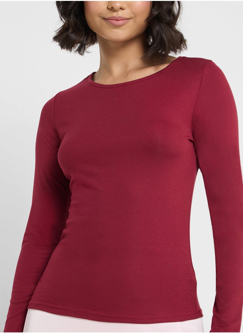 Ginger Basics - Crew Neck Long Sleeves Top - Image 1