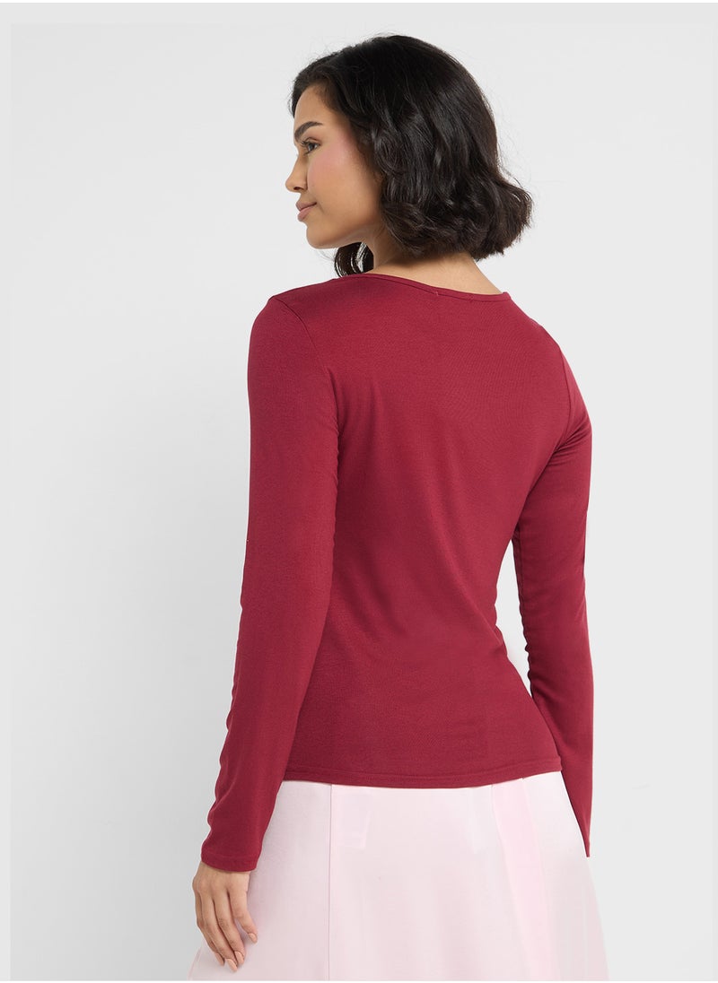 Ginger Basics - Crew Neck Long Sleeves Top - Image 1