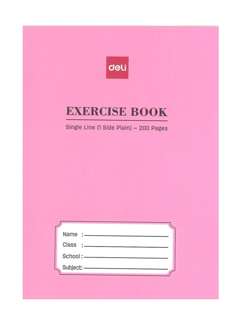 Deli 6-Piece Single Line Notebook With One Side Plain 200 Pages  - Image 2