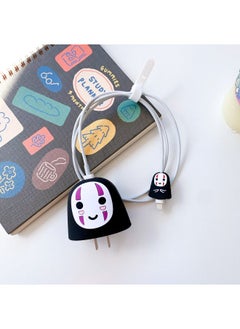 2024 Four-piece Charger Protective Cover For Apple 15 Fast Charging Protective Cover 18W/20W Charger-Specifications:21. Faceless Man (set Of Four) Big And Small Heads + 1.4m Wire Rope + Tie