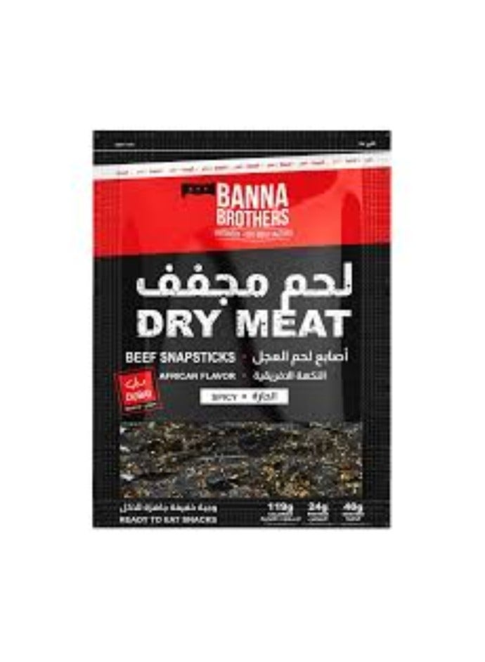 Banna Brothers African Dry Beef Snap Sticks 40g (24g Protein) - Image 1