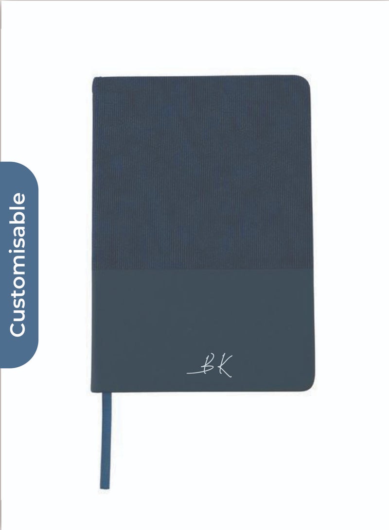 SANTHOME Personalised LYSS - Santhome® A5 Thermo PU Hard Cover Notebook - Blue - Image 2