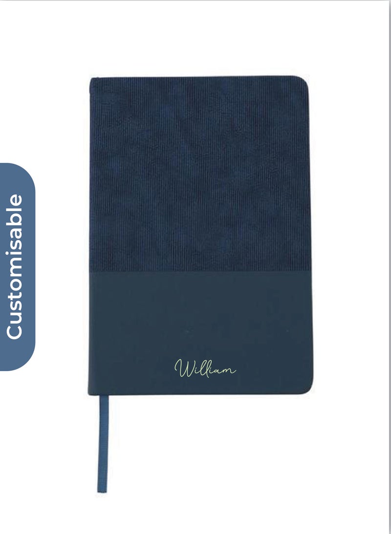 SANTHOME Personalised LYSS - Santhome® A5 Thermo PU Hard Cover Notebook - Blue - Image 1