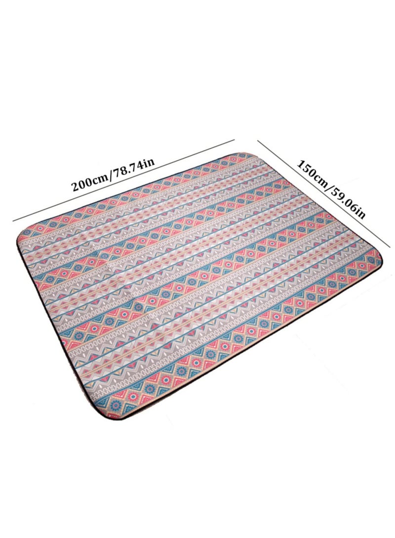 ZERIFAM Picnic Mat - Travel Carpet, Beach Blanket Waterproof And Sand Proof, Foldable And Washable Convenient Lawn Mat, Suitable For Camping, Travel, Parks, Children's Crawling Mat. (Persian Grey)