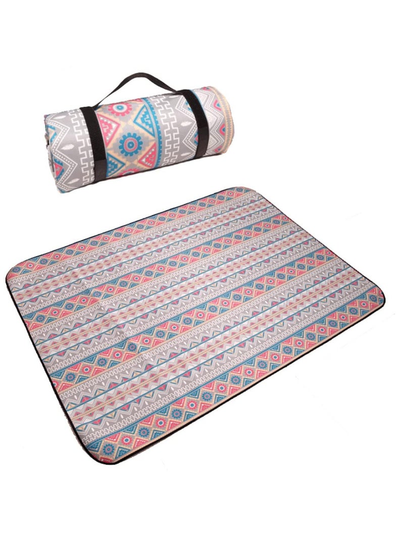 ZERIFAM Picnic Mat - Travel Carpet, Beach Blanket Waterproof And Sand Proof, Foldable And Washable Convenient Lawn Mat, Suitable For Camping, Travel, Parks, Children's Crawling Mat. (Persian Grey)