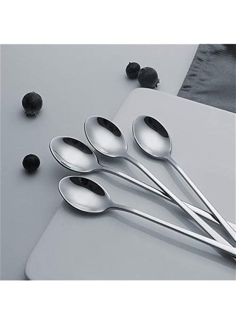 4 Pcs Stainless Steel Cocktail Stirring Spoons 9 Inch Coffee Stirrers