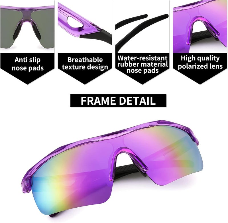 FEISEDY Kids Teens Baseball Polarized Sunglasses Sports TR90 Frame Boys Girls Cycling B2454 - Image 4