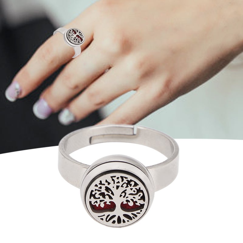 Aromatherapy Finger Ring Adjustable Stainless Steel Fashion Portable Mini Essential Oil Finger Ring for Women Type 1 - Image 3