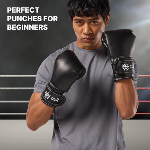 Cult Neo Boxing Gloves 12 OZ – Pro-Style Training Gloves for Sparring, Heavy Bag & Mitt Work – Premium PU Leather, Shock Absorbing Padding, Ergonomic Design with Wrist Support – Black - Image 3