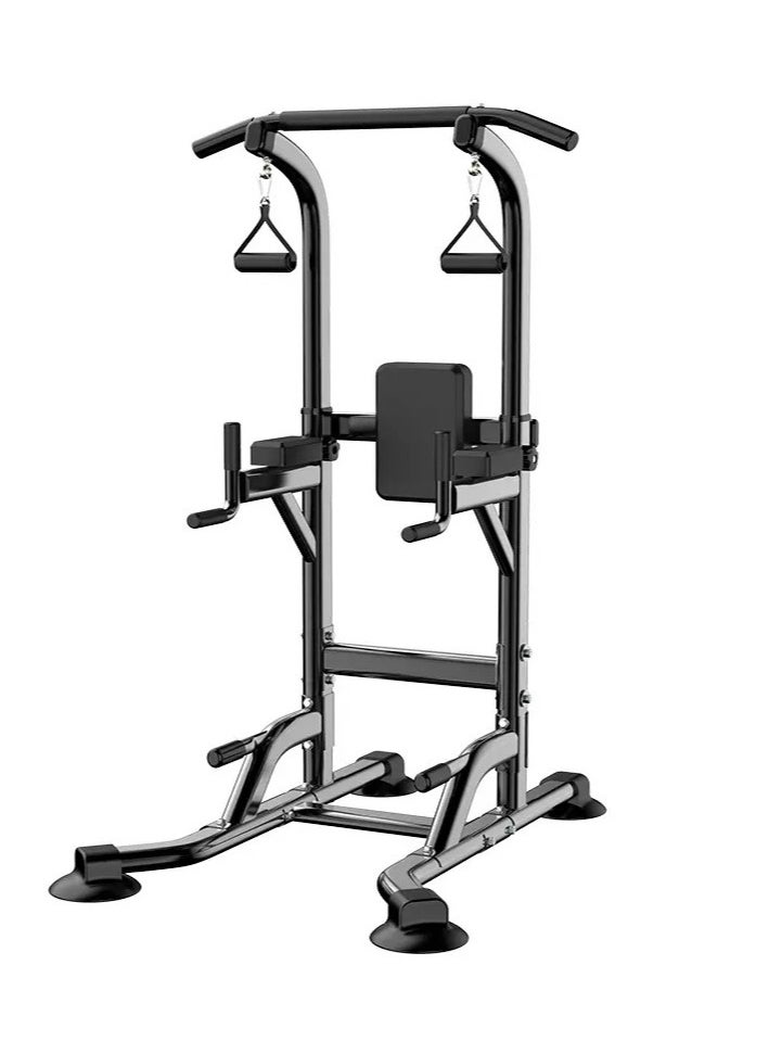Generic Adjustable Power Tower Dip Station Pull Up Bar Home Gym Strength Trainer Workout Pull Up Bar Multi-Function Push Up Equipment  - Image 1