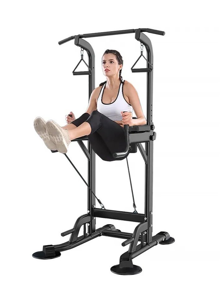 Generic Adjustable Power Tower Dip Station Pull Up Bar Home Gym Strength Trainer Workout Pull Up Bar Multi-Function Push Up Equipment  - Image 4