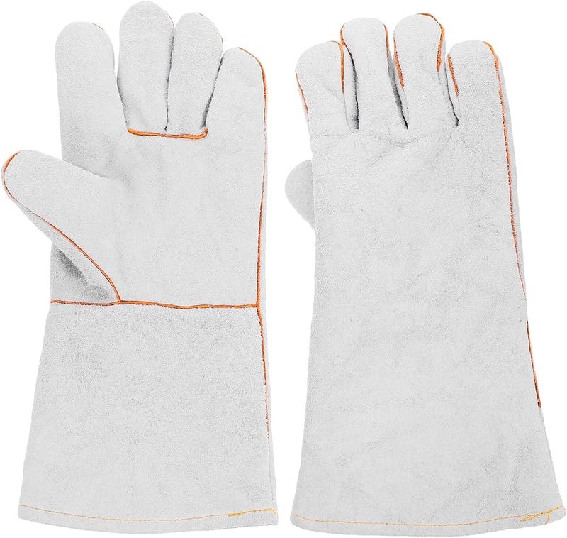 Kisangel Heat Cowhide Welding Gloves Extended Forearm Protection Men Women Work Gloves Welding Soldering Industrial Use - Image 1
