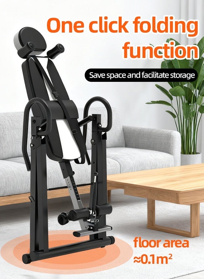 Sandinrayli Inversion Table, 330lbs Capacity Heavy Duty Inversion Table, Decompression Back Stretcher Machine, Strength Training Equipment with Headrest, Ankle Lock, Adjustable Protective Belt,Ultra-Large Adjustment Range of 4.8-6.4 ft - Image 5