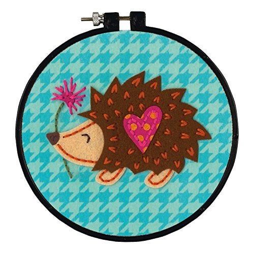 Dimensions Learn-A-Craft Felt Applique Kid's Craft, Hedgehog - Image 1