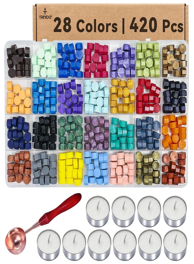 TRINIDa 28C 420Pcs Wax Seal Kit for Wedding Invitations DIY Crafts - Image 1
