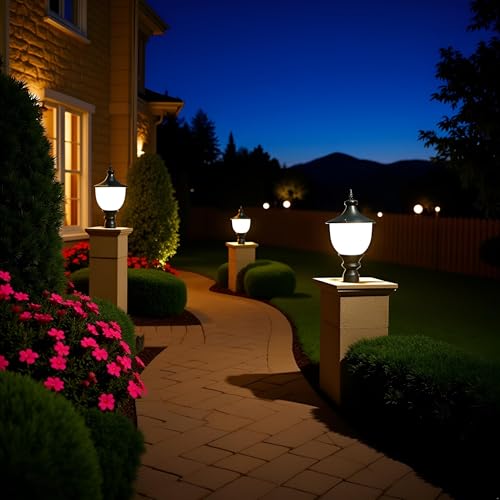 Lyse Decor Main Gate Lights for Home Gate, Waterproof Pillar lamp Lights, Exterior Boundry Wall Lights, Modern Gate Light for Home gate (GL07, Pack of 2) - Image 3