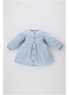DeFacto Babygirl Regular Fit Bike Neck Long Sleeve Woven Dress  - Image 1