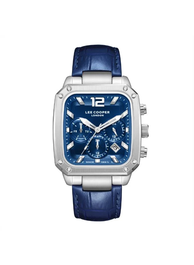 Lee Cooper Men's Leather Multi Function Watch LC08184.399 - 39X49 mm