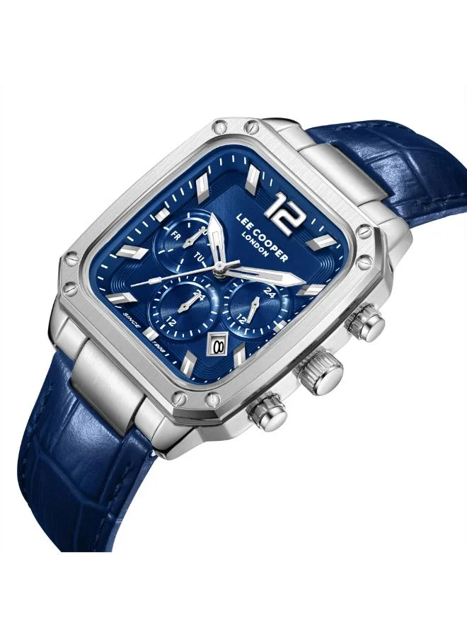 Lee Cooper Men's Leather Multi Function Watch LC08184.399 - 39X49 mm