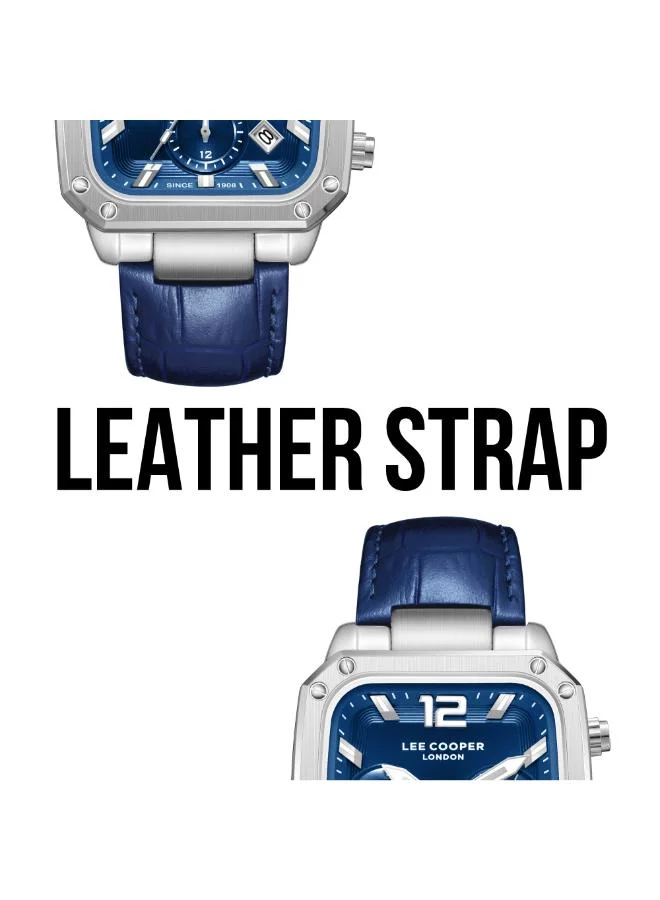 Lee Cooper Men's Leather Multi Function Watch LC08184.399 - 39X49 mm