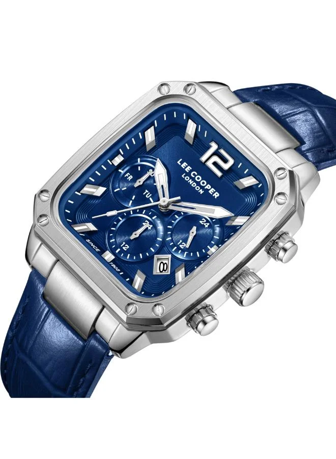 Lee Cooper Men's Leather Multi Function Watch LC08184.399 - 39X49 mm