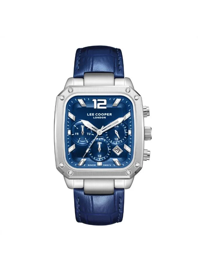 Lee Cooper Men's Leather Multi Function Watch LC08184.399 - 39X49 mm
