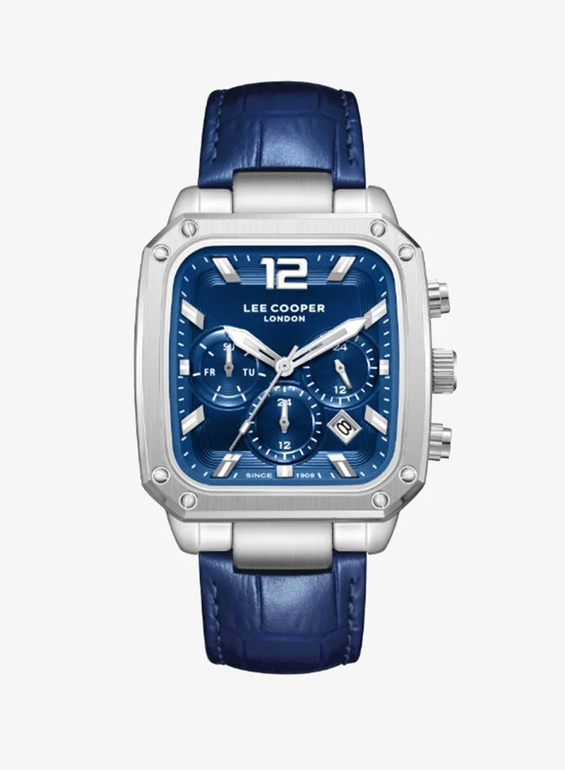 Lee Cooper Men's Leather Multi Function Watch LC08184.399 - 39X49 mm