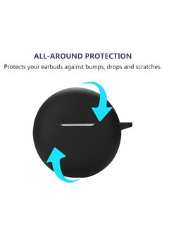 Generic Case Compatible with Oppo Enco Buds 2 / Oppo Enco Air 2i Case - Silicone Cover Holder for Earbuds - Black  - Image 5