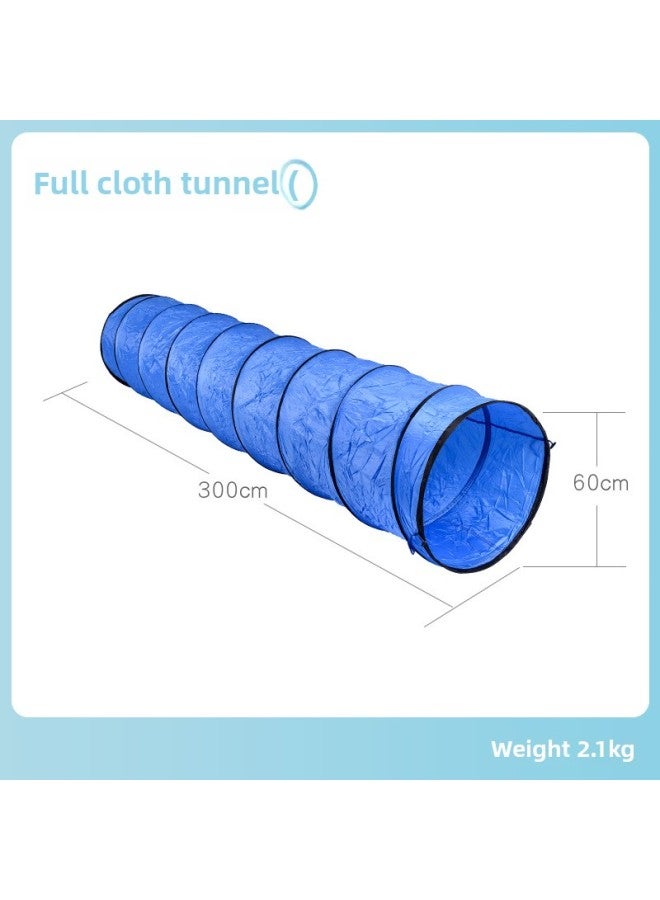 Children's Sunshine Tunnel Crawler Sensor Training Equipment Baby's Indoor Toy Rainbow Caterpillar Drill Hole Tent-Color:Full Cloth Tunnel (blue) - Image 1