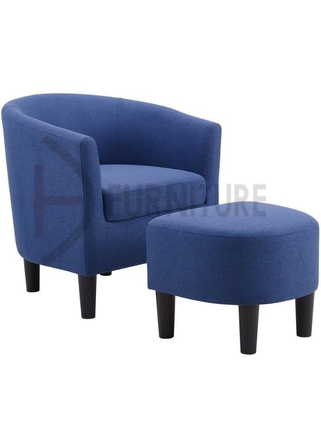 DIVINE FURNITURE Brera Lounge Armchair With Ottoman - Image 1