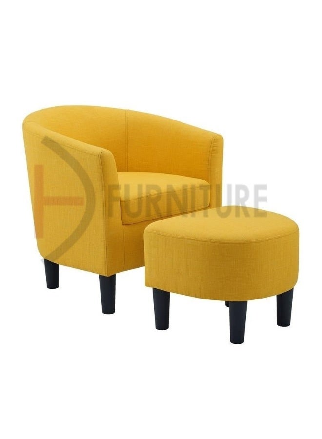 DIVINE FURNITURE Brera Lounge Armchair With Ottoman - Image 4