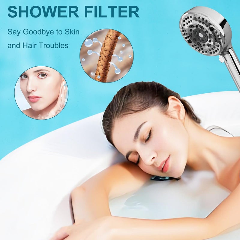 Slirceods Multi-Stage Shower Filter Replacement Compatible with SunCleanse Shower Handheld, High Pressure 9 Spray, Hard Water High Efficiency Filter,4 Pack - Image 5