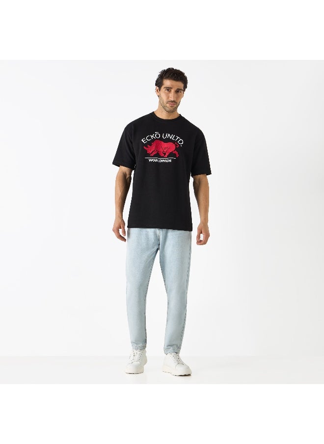 Ecko Unltd. - Ecko Logo Detail Crew Neck T-shirt with Short Sleeves - Image 1