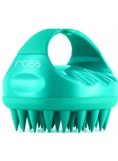 Hair Scalp Massager Shampoo Brush with Soft Silicone Bristles for Anti Dandruff, Exfoliating with Scalp Care Manual Head Massager, 1 Count (Pack of 1) (Style 1, Green)