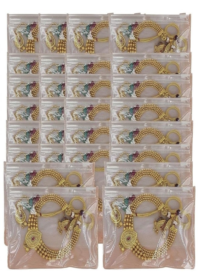 SENTONI Multipurpose Storage Pouch for Jewellery, Makeup, Travel Accessories - Jewellery Storage Pouch Zip Lock Organizer for Cosmetics and Stationery Organiser Pouch (25 PCS) - Image 1