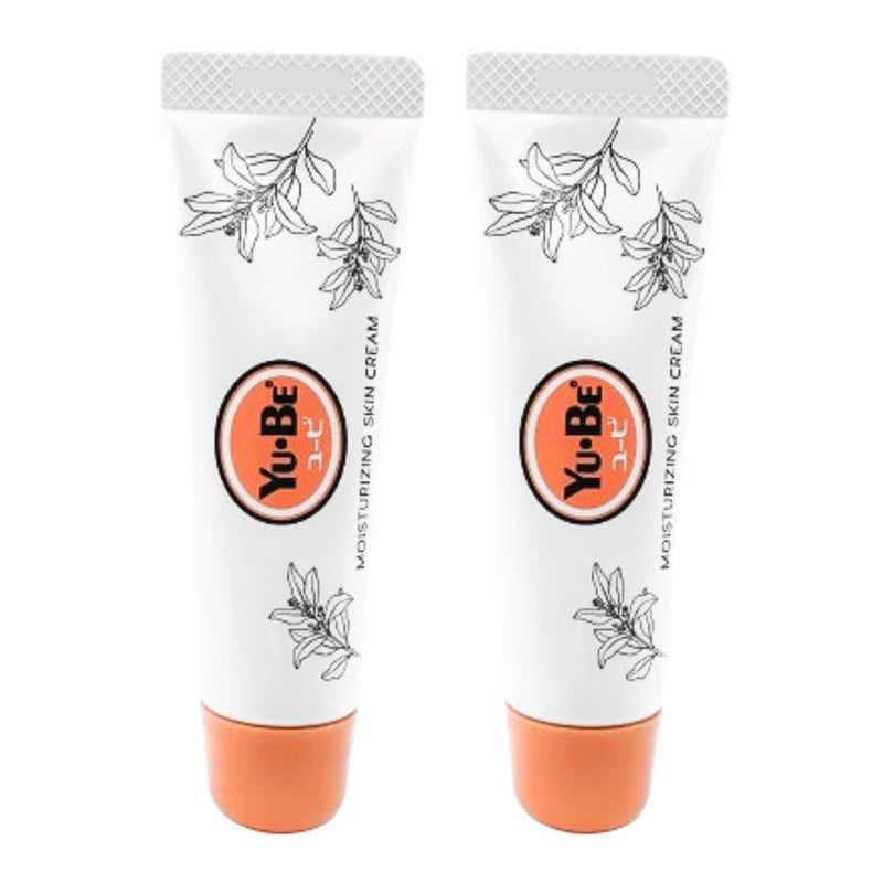 yu be Yu-Be Moisturizing Skin Cream Tube (Duo): Dry & Damaged Skin Relief Cream for Night and Day | Deeply Hydrating Moisturizer for Severely Dry Skin | Vegan Paraben & Cruelty Free - 1 fl oz/28mL x 2 - Image 1