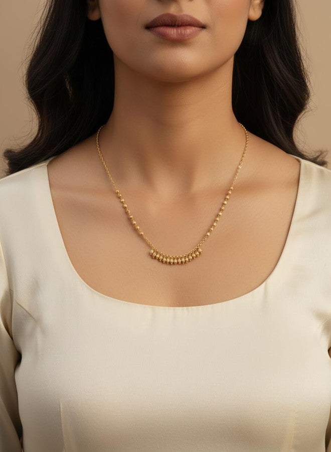 JHB Gold Plated Short Tanmaniya Chain For Women And Girls - Image 5